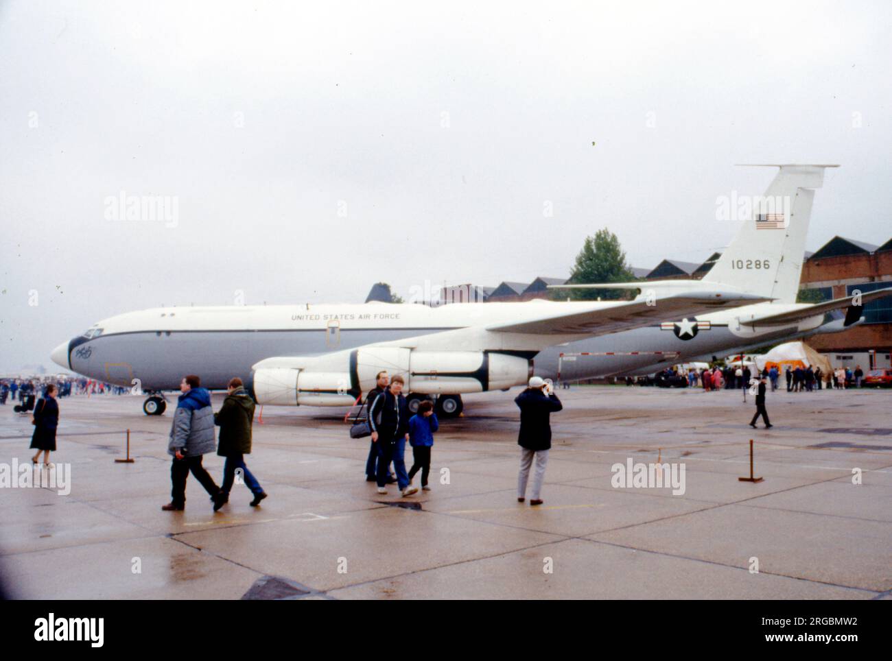 United States Air Force (USAF) - Boeing EC-135H 61-0286 'Dark Angel' (MSN 18193) posto di comando aereo, al RAF Mildenhall Air Fete il 23 maggio 1987. Foto Stock
