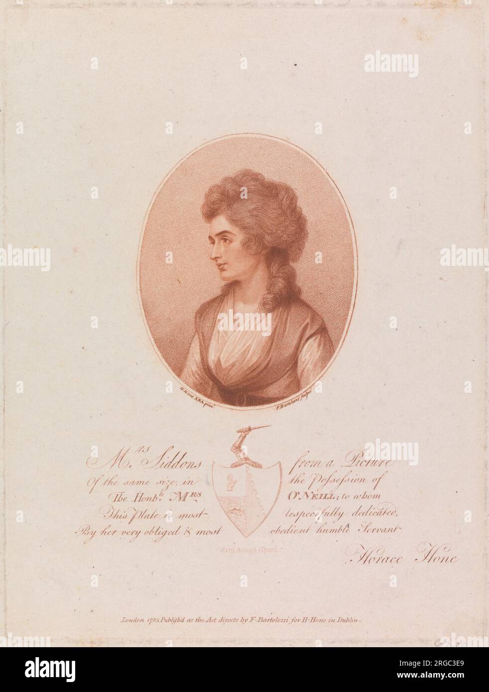 Principessa Charlotte Augusta 1797 di Francesco Bartolozzi Foto Stock