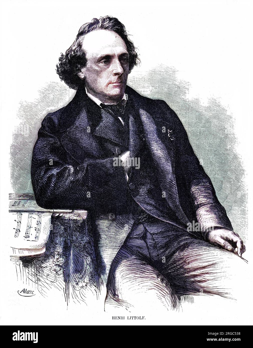 HENRY (Henri, Heinrich) CHARLES LITOLFF compositore francese/inglese/tedesco Foto Stock