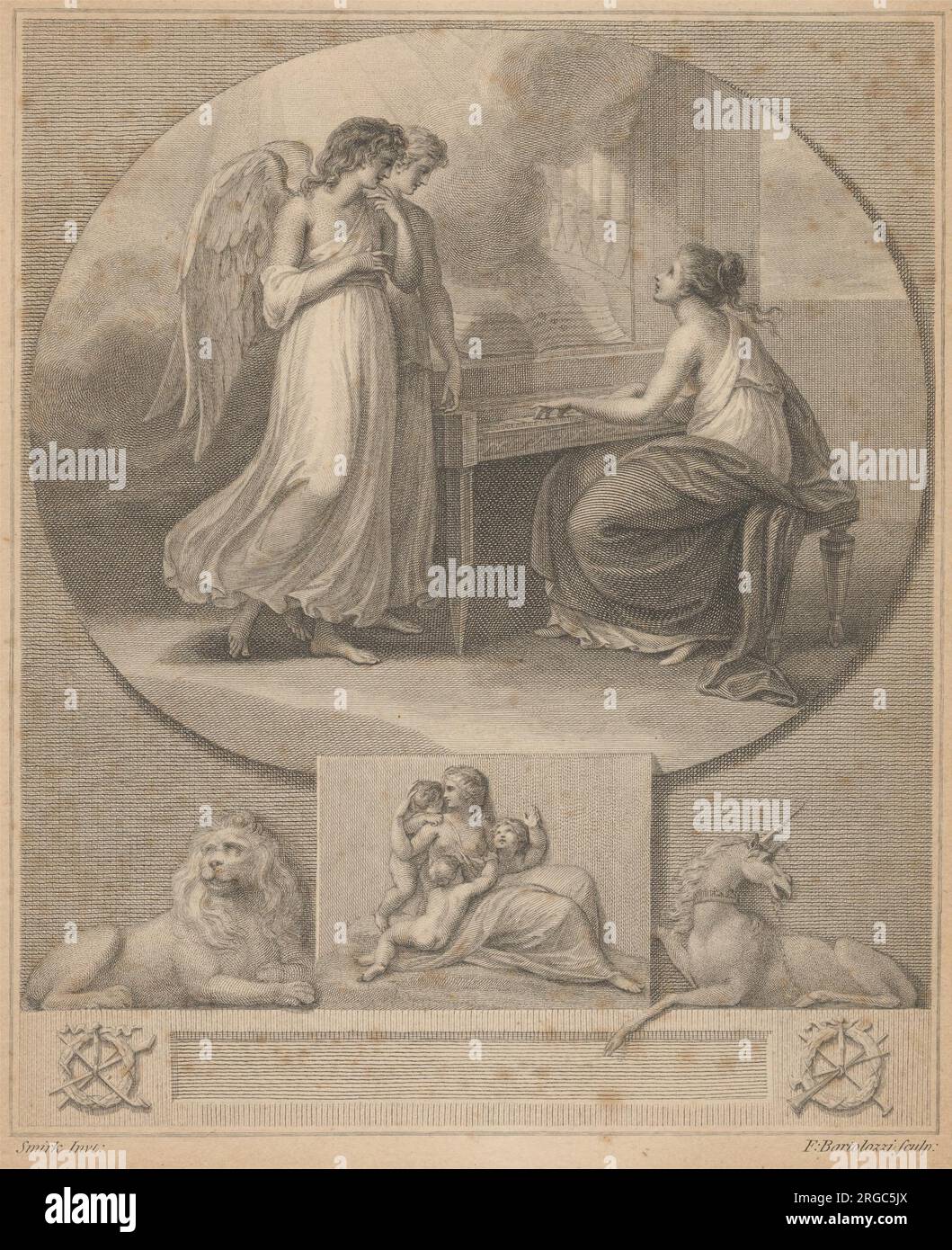 Biglietto per l'Abbazia di Westminster prima del 1791 di Francesco Bartolozzi Foto Stock