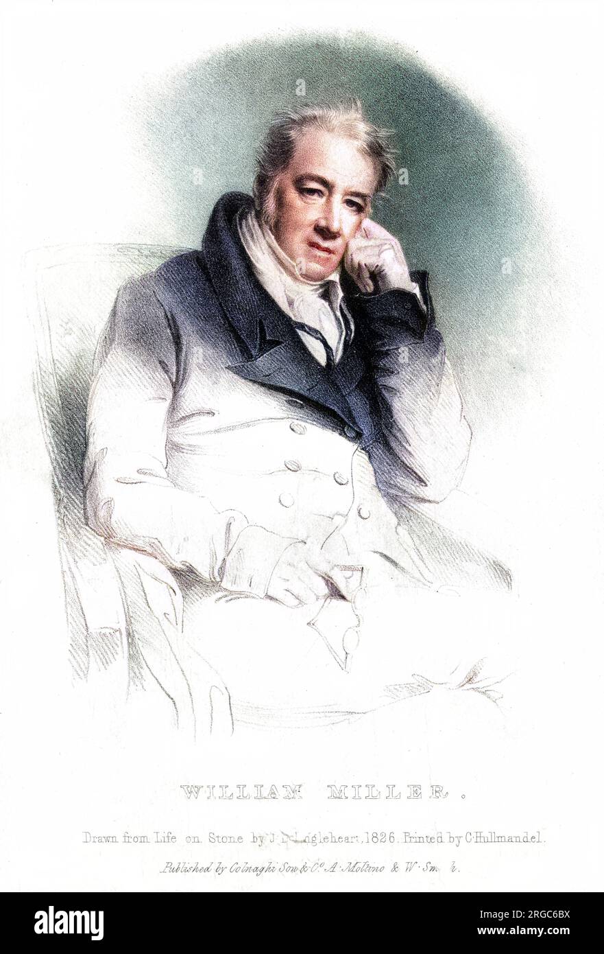 William MILLER editore, figlio di Thomas Miller il noto libraio di Bungay in Suffolk. Foto Stock