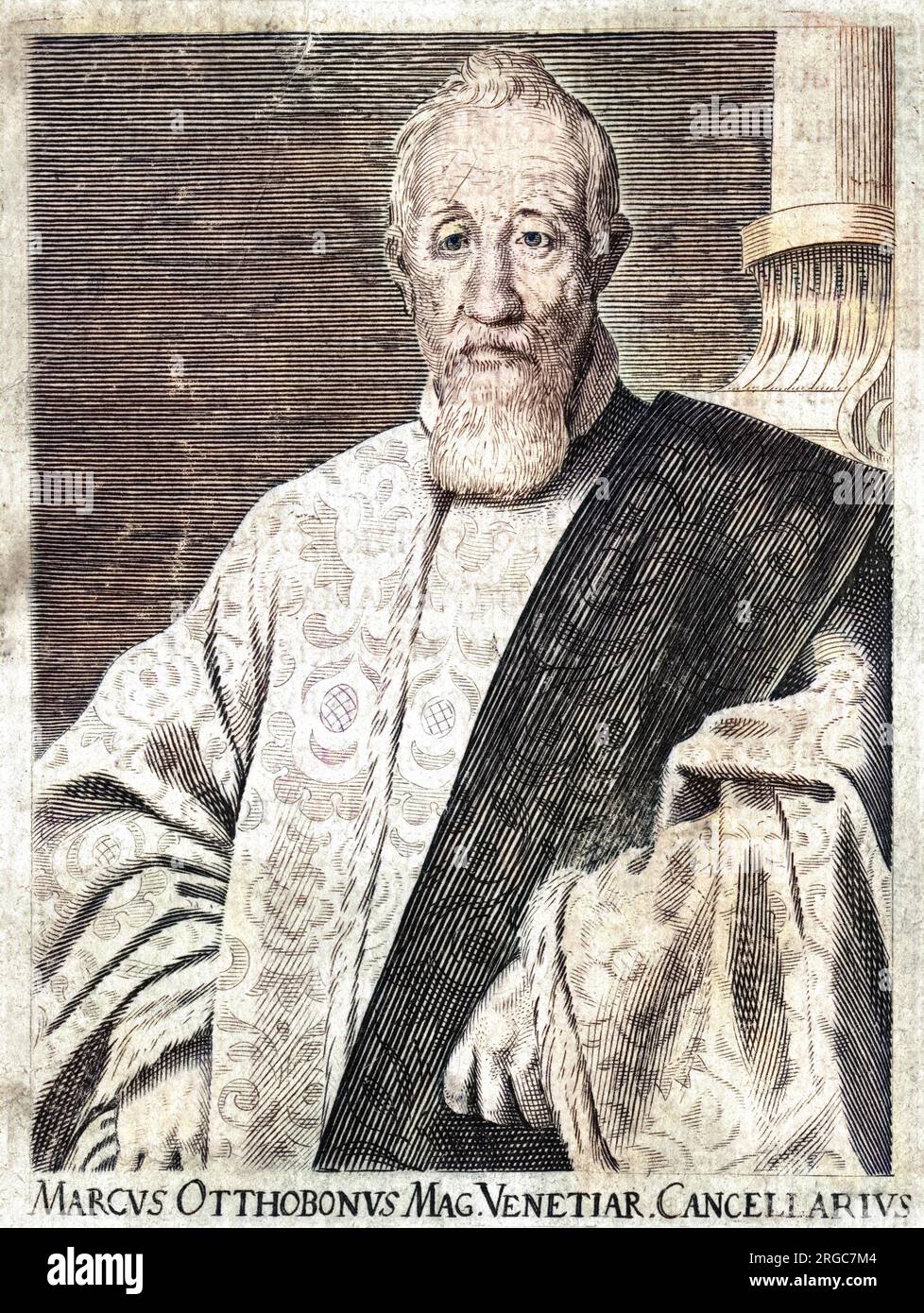 MARCO OTTOBONI Cancelliere della Repubblica di Venezia, membro di una famiglia veneziana : suo figlio fu papa Alessandro VIII Foto Stock