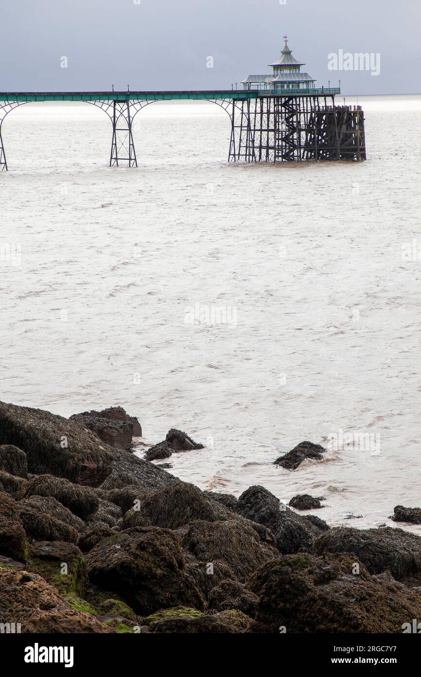 Clevedon Pier, a Clevedon Somerset, Inghilterra Foto Stock