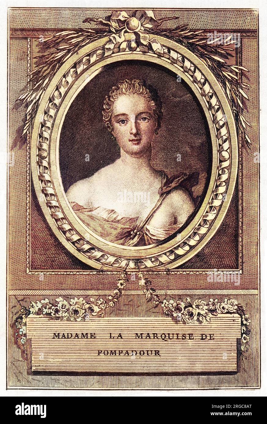 JEANNE-ANTOINETTE POISSON marchesa de POMPADOUR PADRONA di Luigi XV di Francia Foto Stock