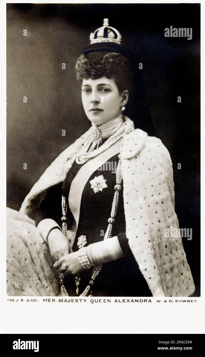 Alessandra di Danimarca (Alexandra Caroline Marie Charlotte Louise Julia) (1844-1925) - Regina del Regno Unito e dei domini britannici, e imperatrice d'India, dal 22 gennaio 1901 al 6 maggio 1910 come moglie del re-imperatore Edoardo VII Foto Stock