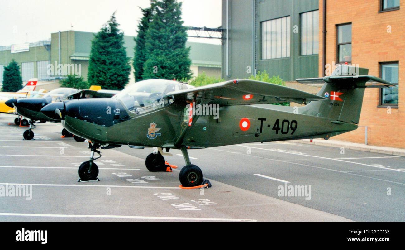 Flyvevabnet - Saab MFI-17 Supporter T-409 (msn 15-209), al RAF Waddington. (Flyvevabnet - Royal Danish Air Force). Foto Stock