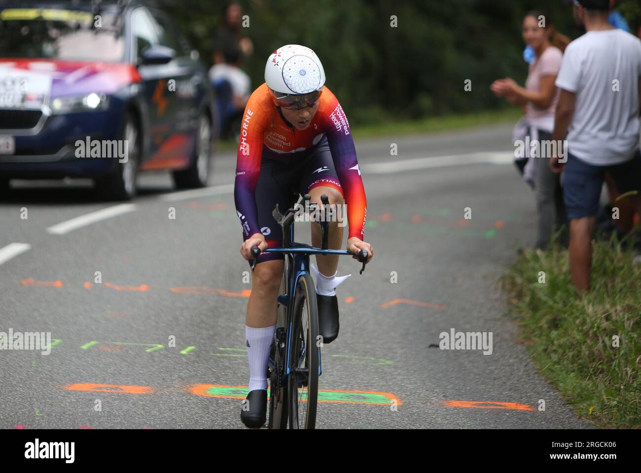 CORDON-RAGOT Audrey di Human Powered Health durante il Tour de France Femmes avec Zwift, Stage 8, cronometro, Pau - Pau (22,6 km) il 30 luglio 2023 in Francia - foto Laurent Lairys / DPPI Foto Stock