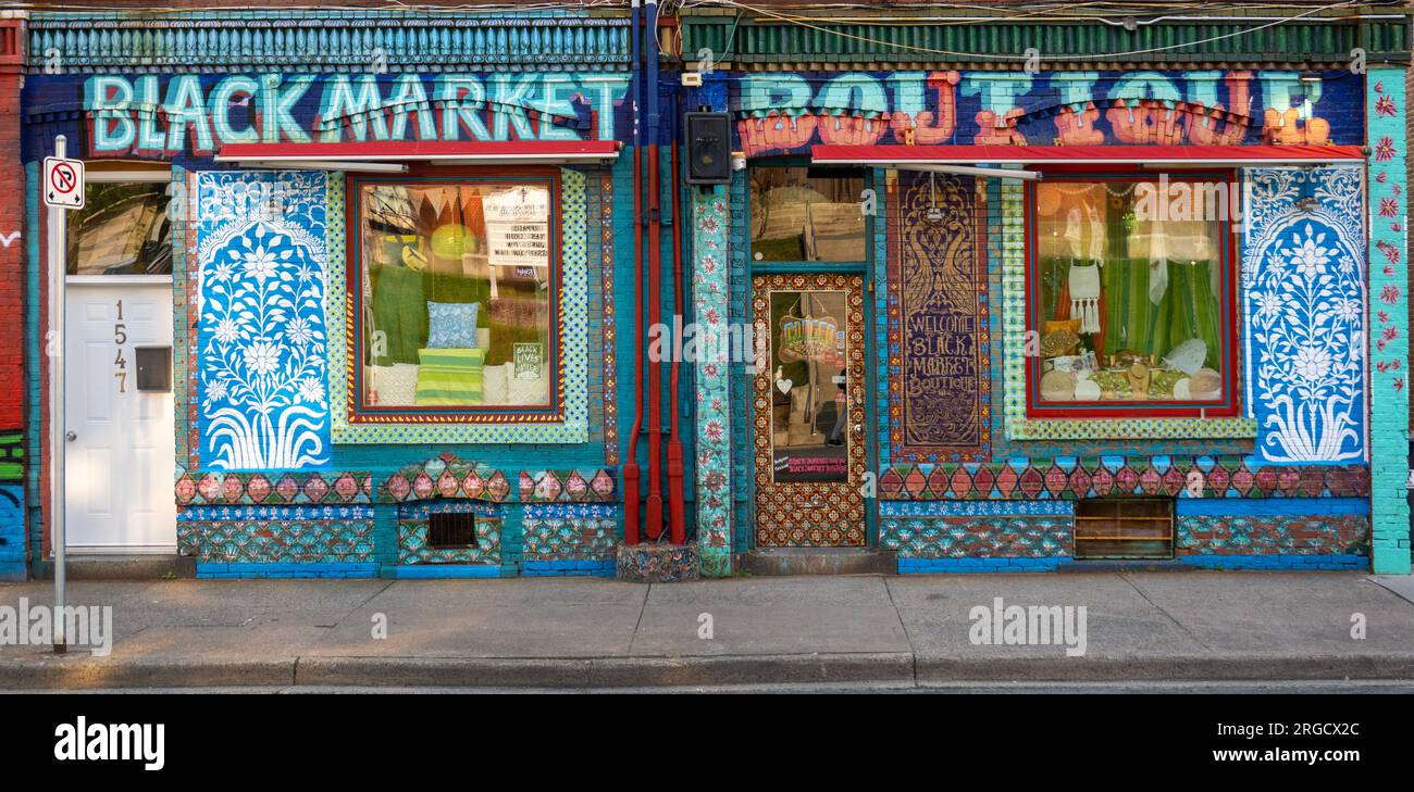 Boutique Black Market nel centro di Halifax, nuova Scozia Foto Stock