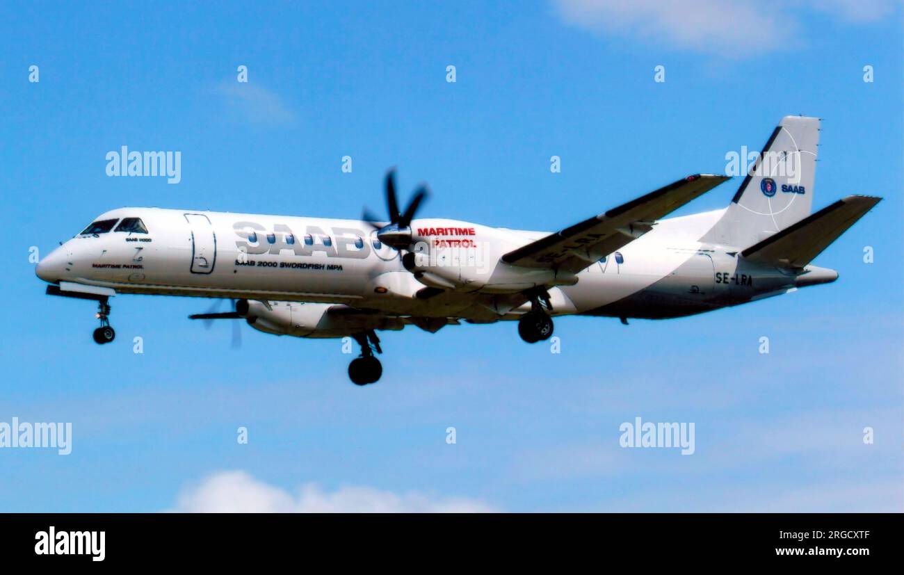 Saab 2000 se-LRA (msn 014), di Swedish Aircraft Holdings come dimostratore SAAB 2000 Kingfisher MPA. Foto Stock
