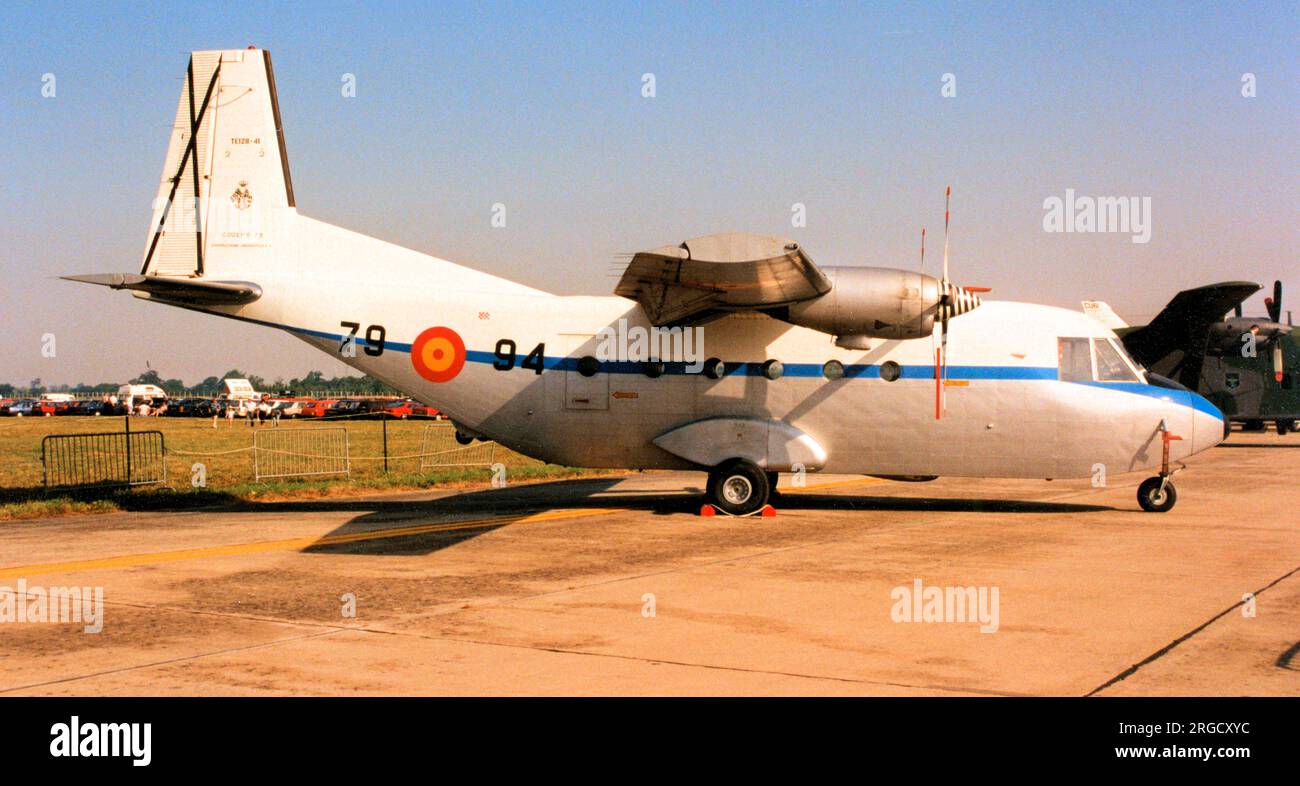 Ejército del Aire - CASA C.212-100 Aviocar TE.12B-41 / 79-94 (msn C212-E1-2-79), di Ala 79, al Royal International Air Tattoo - RAF Fairford 22 luglio 1989. (Ejercito del Aire - Aeronautica Spagnola). Foto Stock
