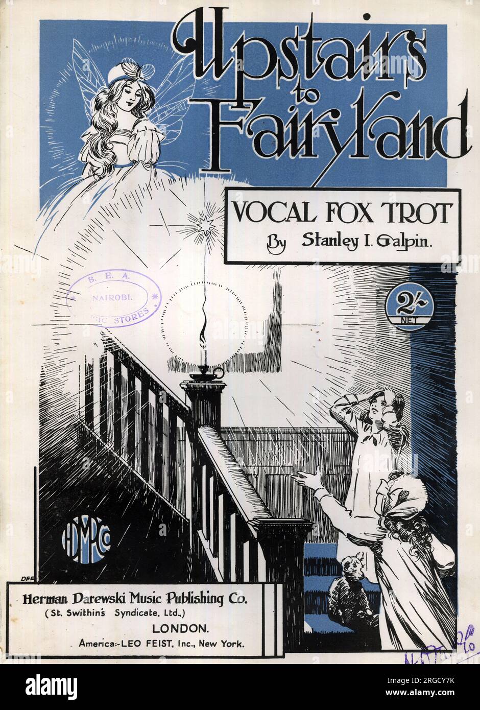 Copertina musicale, al piano superiore di Fairyland, trotto vocale della volpe di Stanley i Galpin Foto Stock
