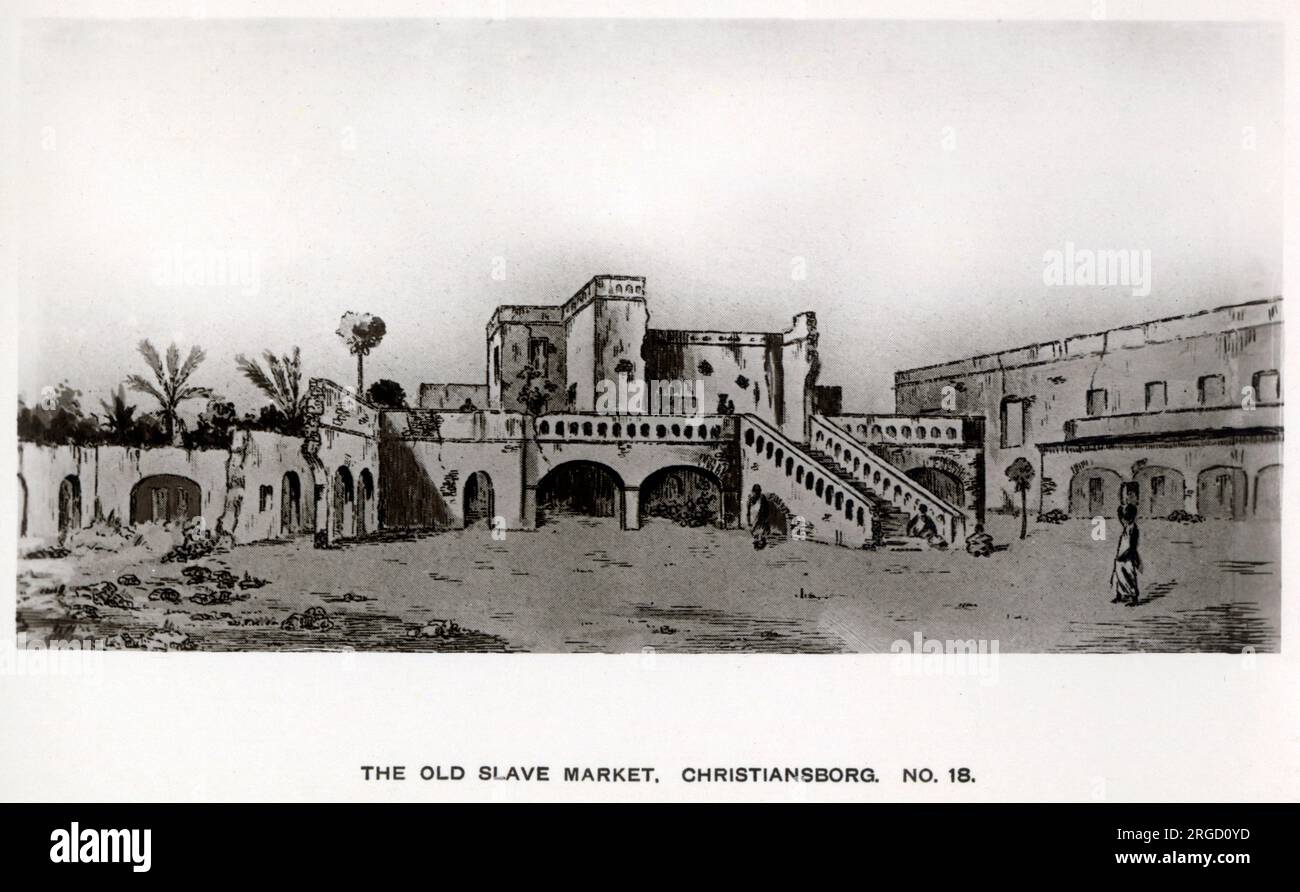 Ghana, Africa occidentale - il vecchio mercato degli schiavi, il castello di Osu (Christiansborg), Accra. Foto Stock