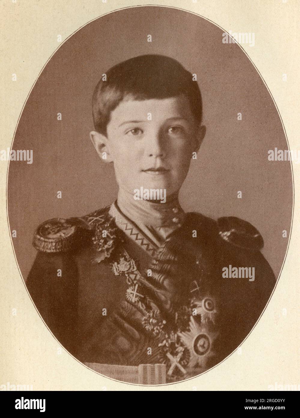 Russia - Alexei Nikolaevich (1904-1918), l'ultimo Tsarevich (erede apparente al trono dell'Impero russo). Foto Stock