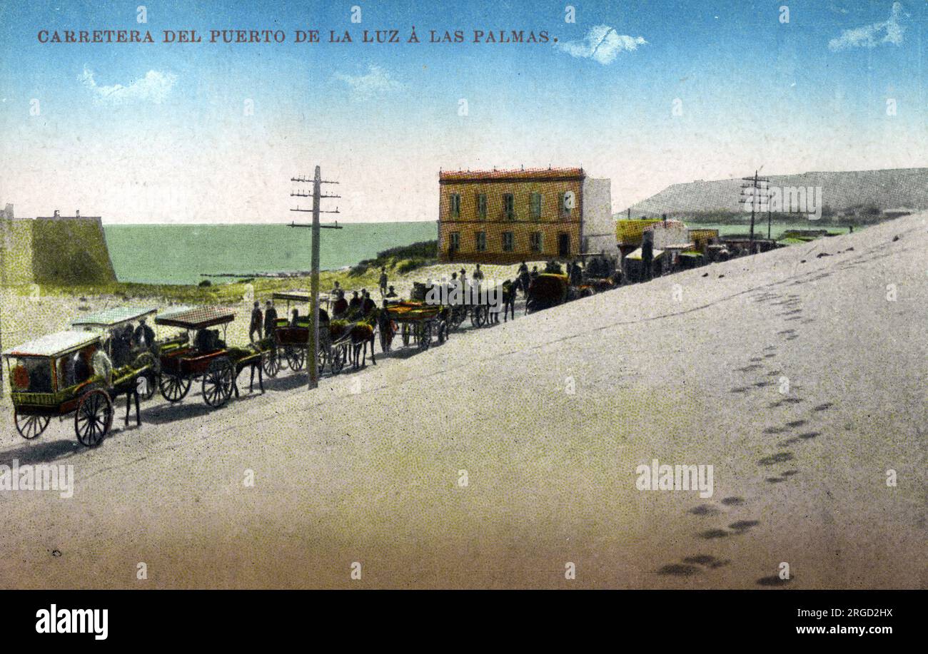 Isole Canarie - la strada principale da Puerto de la Luz a Las Palmas. Foto Stock