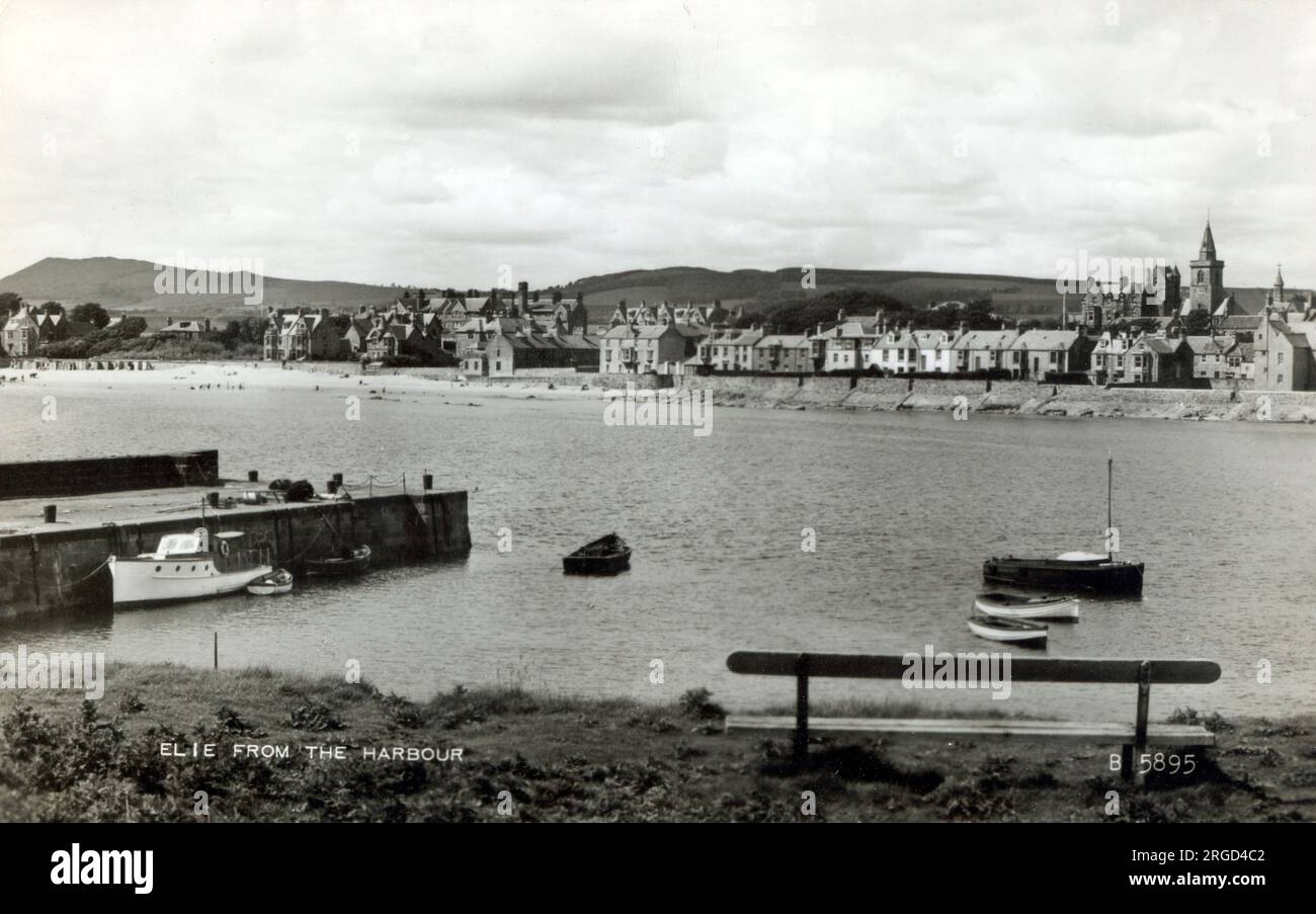 Elie, Fife, Scozia - viste dal porto. Foto Stock