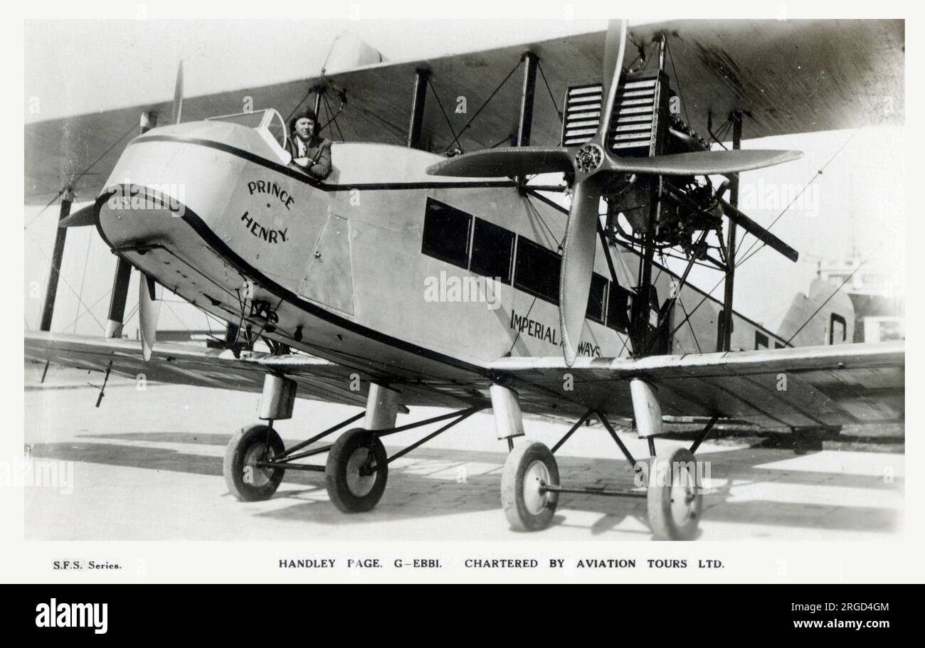 Handley Page G-EBBI - Prince Henry - Imperial Airways - noleggiato da Aviation Tours Ltd. Foto Stock