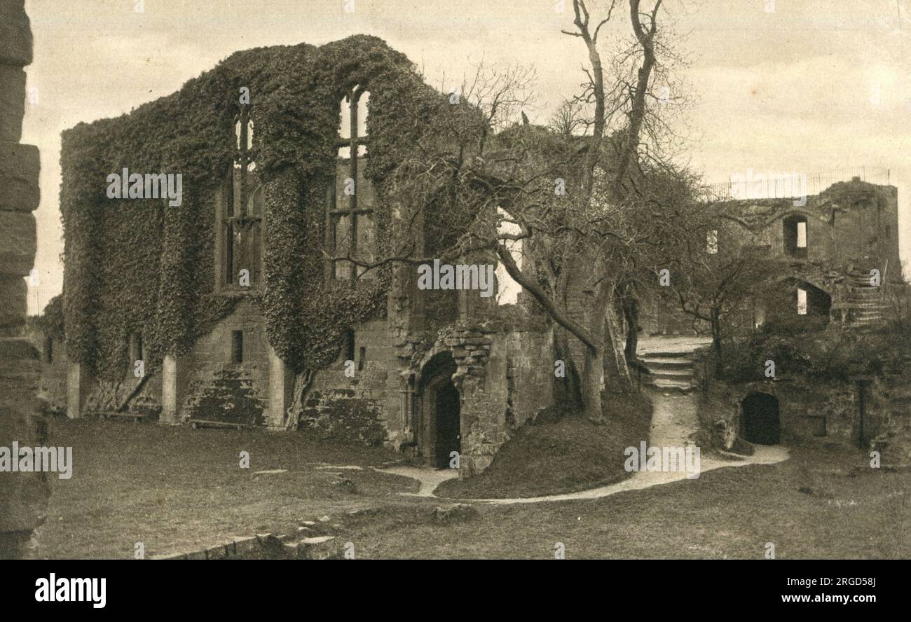 Sala banchetti, Castello di Kenilworth, Warwickshire. Foto Stock