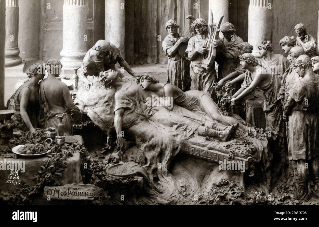 La morte di Gaio Petronio di Domenico Mastroianni (dal romanzo Quo Vadis):(1895) Foto Stock