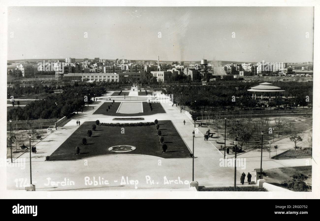 Giardini pubblici, Aleppo, Siria. Foto Stock
