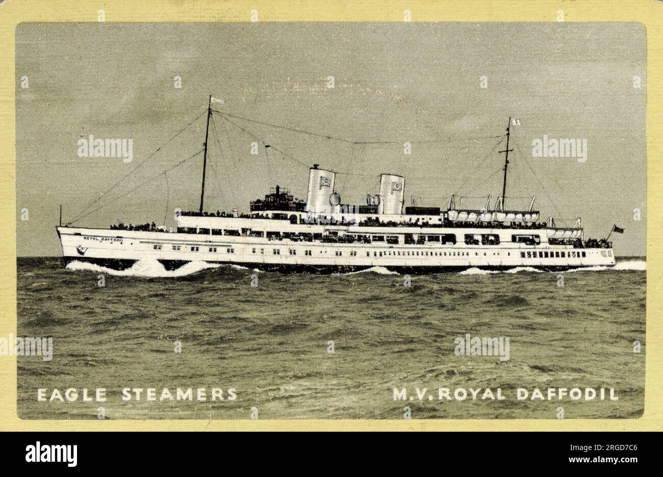 M.V Royal Daffodil Eagle Steamer, servizio della seconda guerra mondiale, inclusa l'operazione Dynamo, evacuazione di Dunkerque Foto Stock