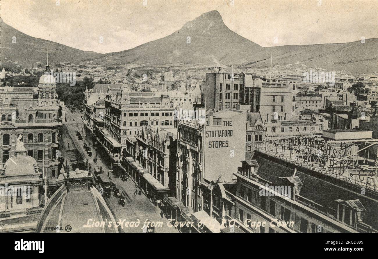 Lion's Head della Tower of General Post Office, città del Capo, Sudafrica Foto Stock