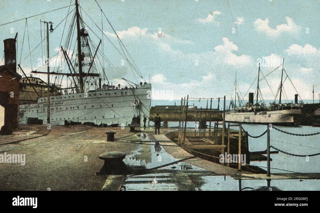 Southampton Dock - Postcard unknown publisher,1915 Foto Stock