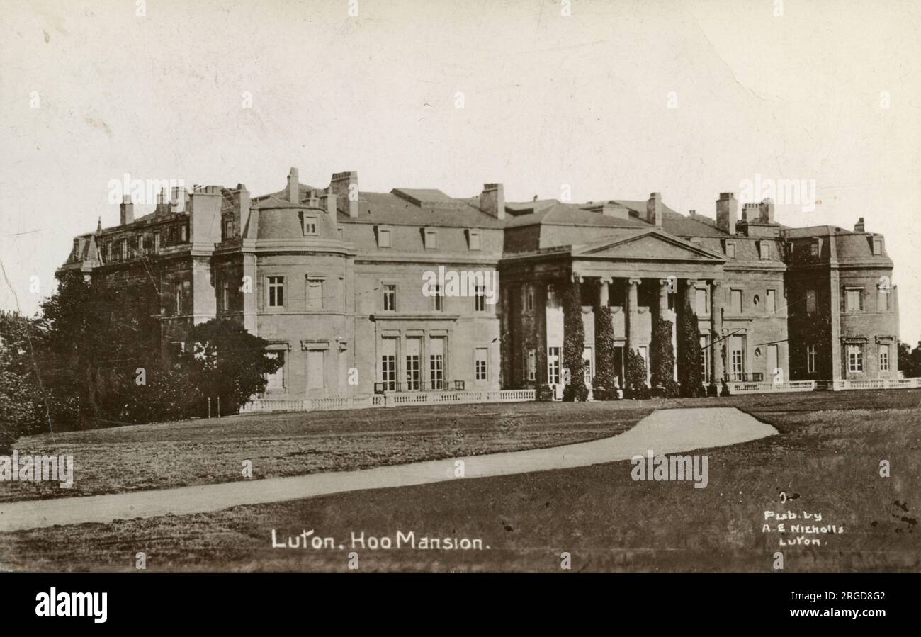 Luton Hoo Mansion - cartolina fotografica reale pubblicata da A.E. Nicholls, Luton 1914 Foto Stock