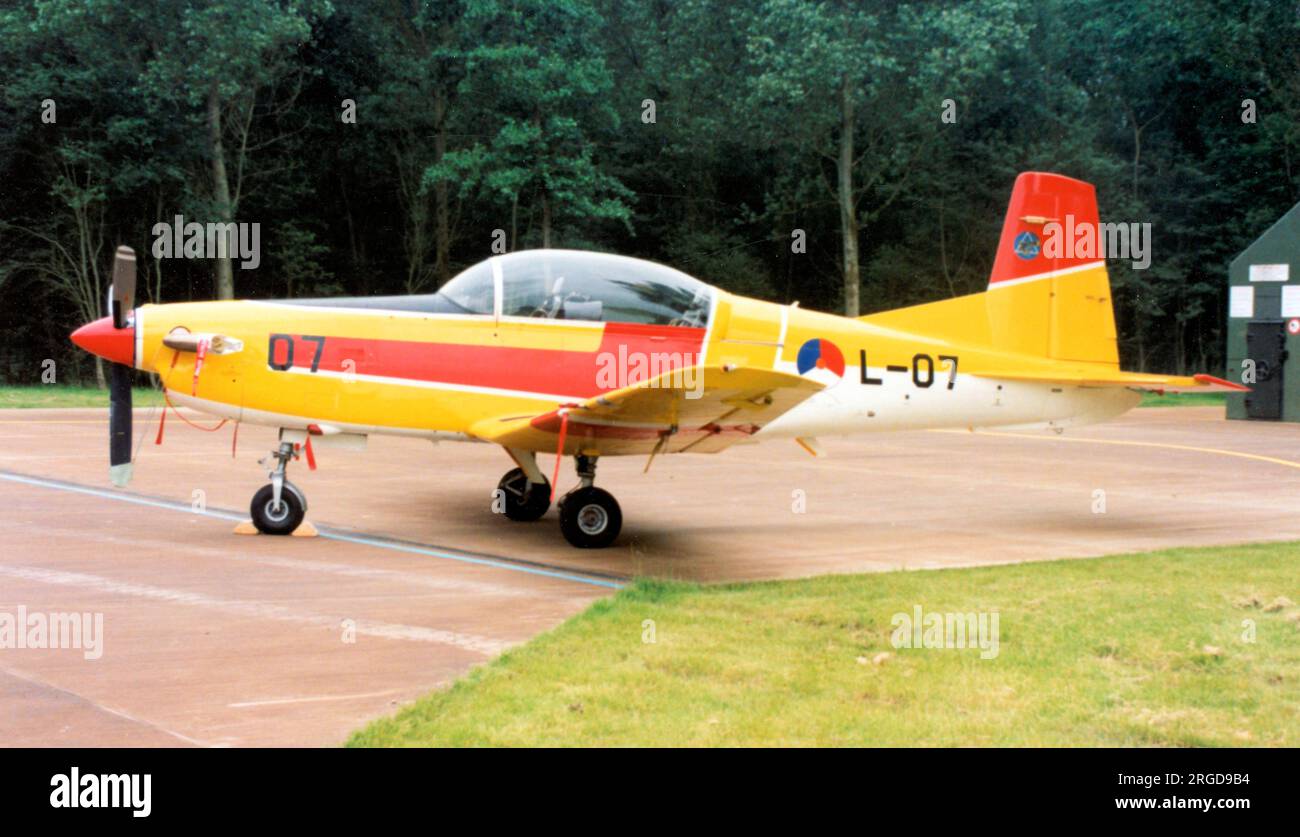 Koninklijke Luchtmacht - Pilatus PC-7 Turbo Trainer L-07 (msn 544). (Koninklijke Luchtmacht - Royal Netherlands Air Force). Foto Stock