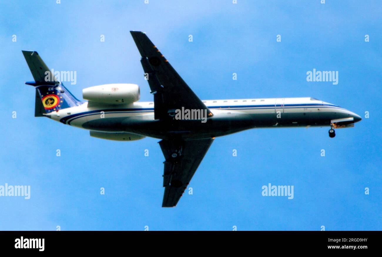 Forza cintura eyrienne - Embraer ERJ-135 CE-02 (msn 145480), 21 Squadron. (Force Aerienne Belge - Belgische Luchtmacht - Belgian Air Force). Foto Stock