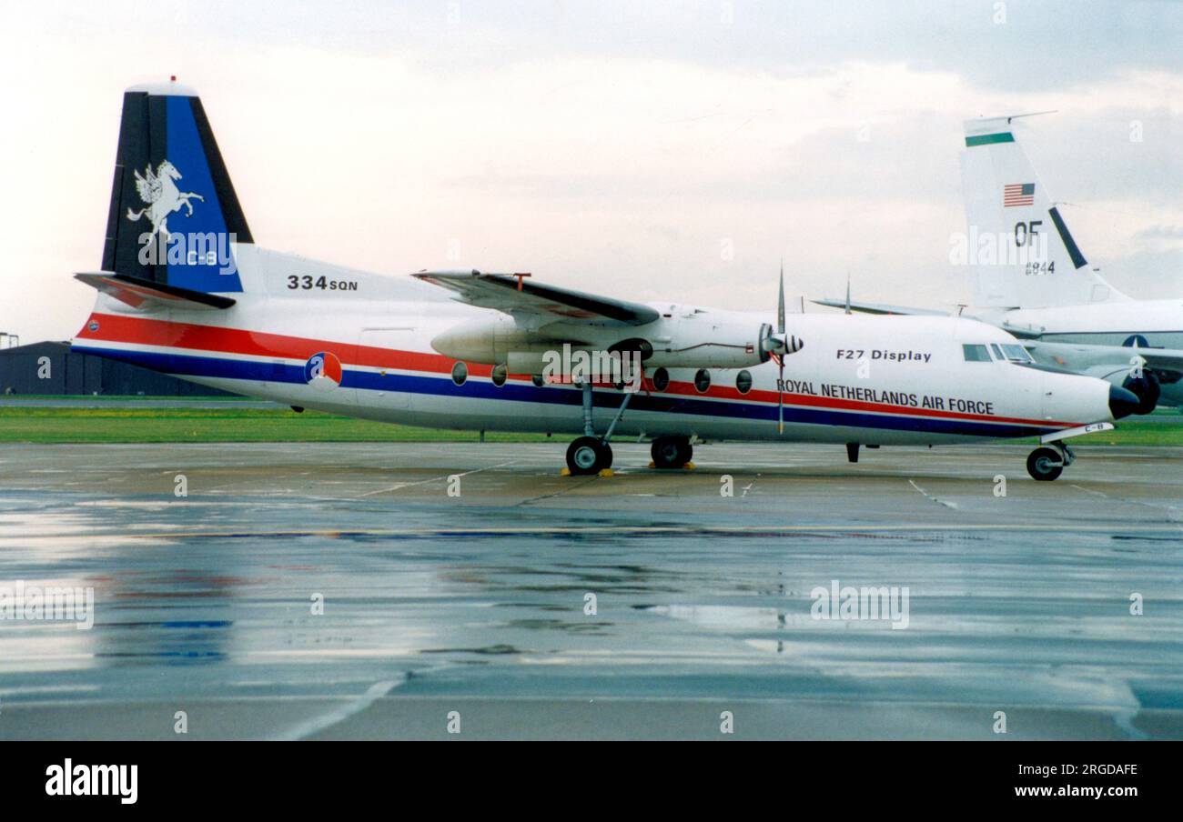 Koninklijke Luchtmacht - Fokker F-27-300M troopship C-8 (msn 10158), del 334 Squadron. (Koninklijke Luchtmacht - Royal Netherlands Air Force). Foto Stock