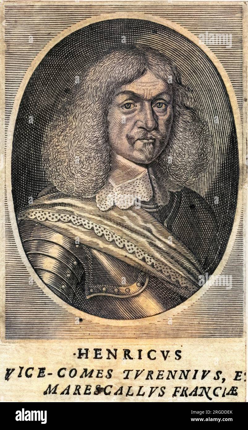 HENRI de la TOUR d'AUVERGNE, vicomte de TURENNE comandante militare francese, marechal de France. Foto Stock