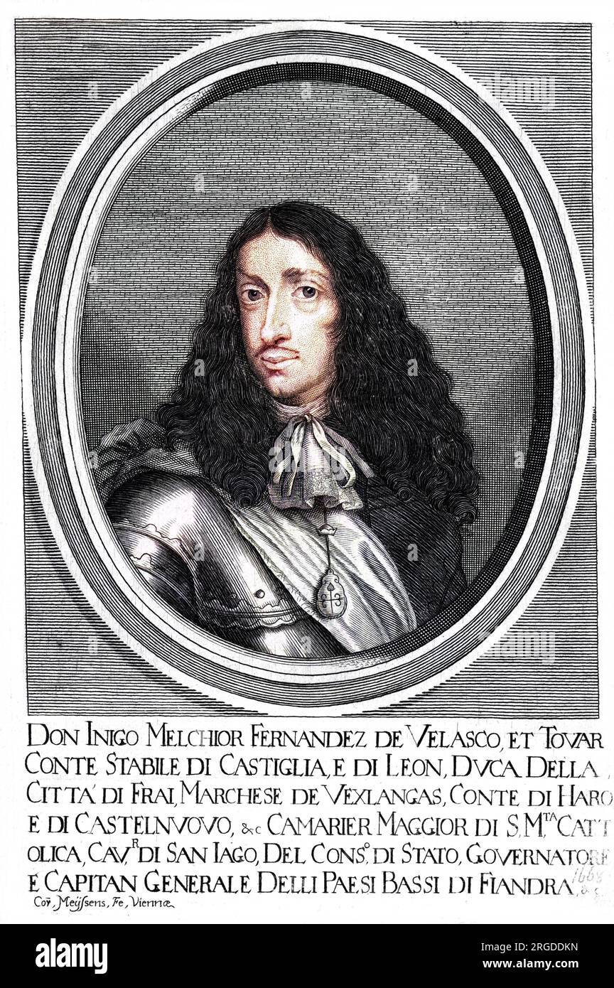 INIGO MELCHIOR FERNANDEZ de VELASCO, duque de Frias governatore spagnolo nei Paesi Bassi dal 1668 al 1670 Foto Stock