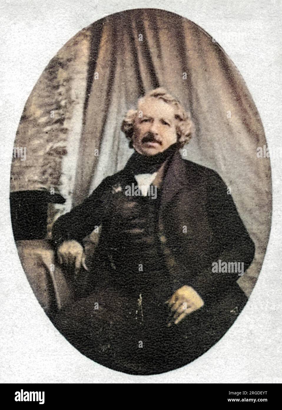LOUIS JACQUES MANDE DAGUERRE, artista francese e pioniere della fotografia: Inventore del daguerrotipo che fu per un certo tempo l'avanguardia della tecnologia fotografica. Foto Stock
