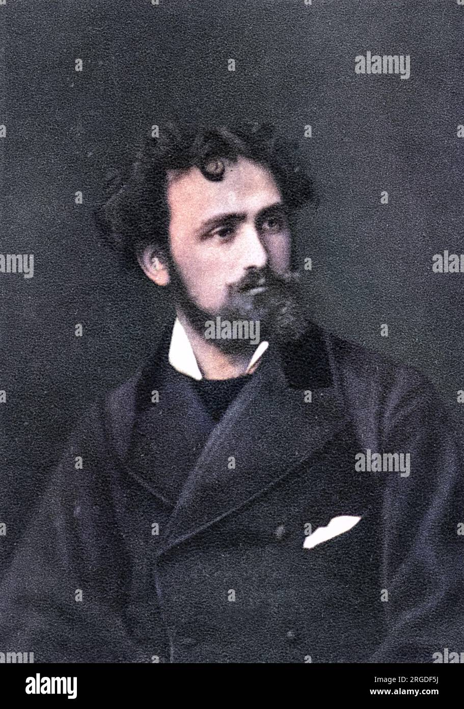 FERDINAND VICTOR EUGENE DELACROIX 1798 - 1863 artista francese fotografato nel 1854. Foto Stock