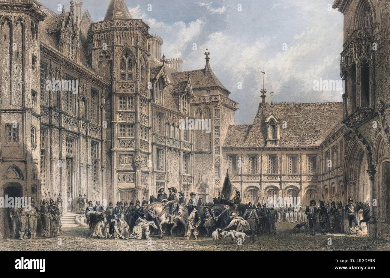 La maison de Jacques Coeur, un ricco ma controverso mercante, nel XVI secolo; l'edificio fu in seguito utilizzato come Hotel de Ville. Foto Stock