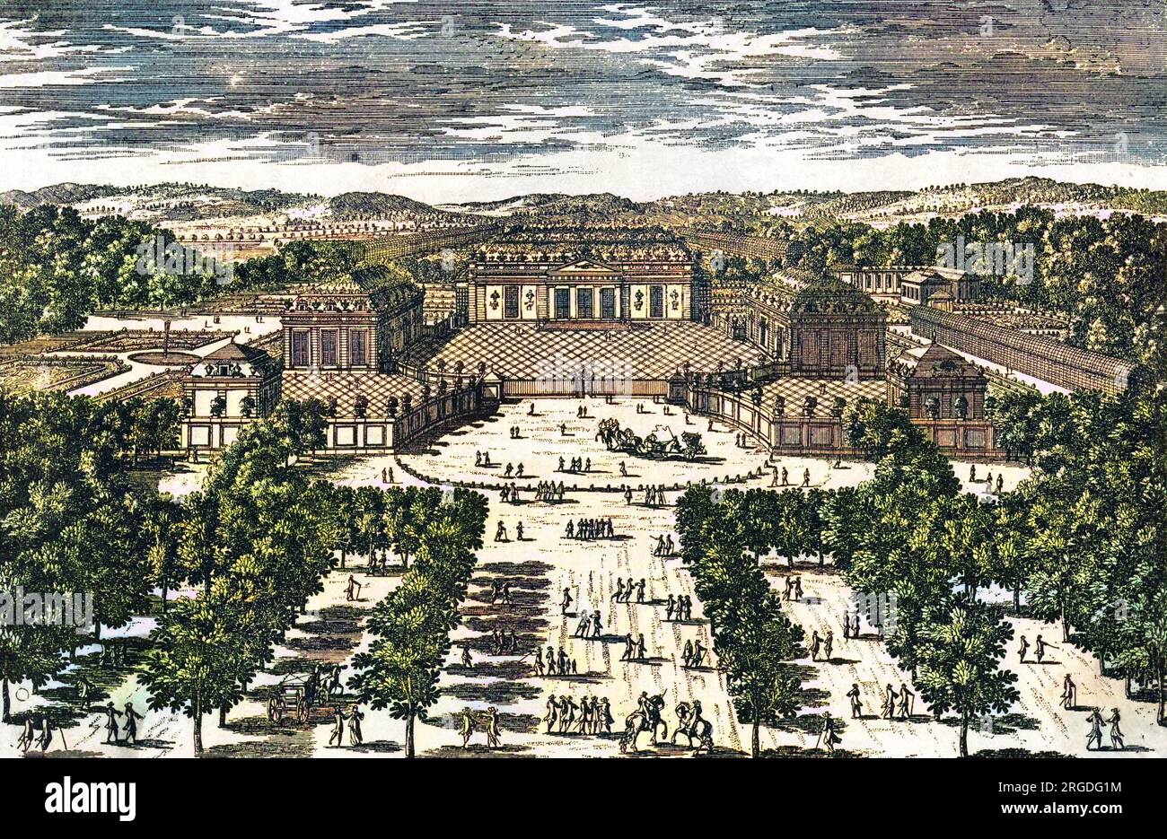 Le Grand Trianon, di fronte al palazzo. Foto Stock