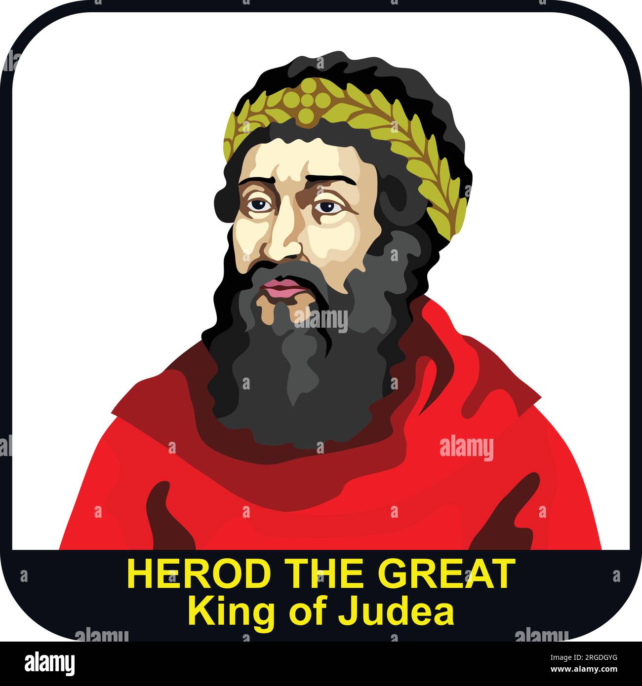 Erode i grande i Re di Israele Erodiano Illustrazione Vettoriale