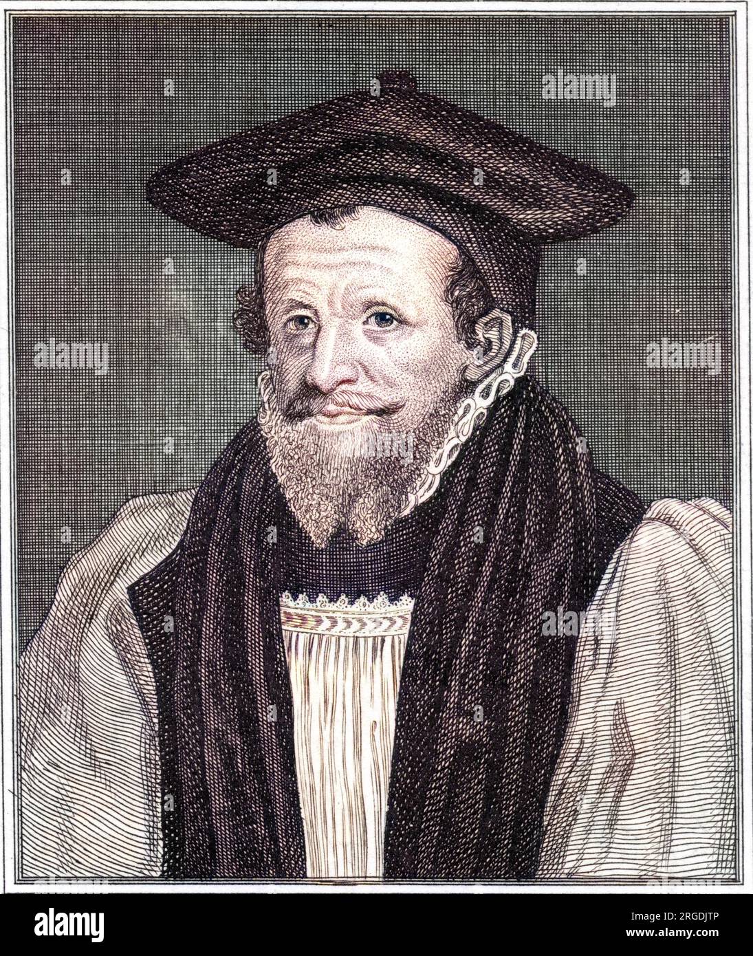 Rev. Bancroft (1544-1610) Archivescovo di Canterbury - 1604 e vescovo di Londra. Capo anglicano e 'capo supervisore' della produzione della Bibbia di Re Giacomo. Foto Stock