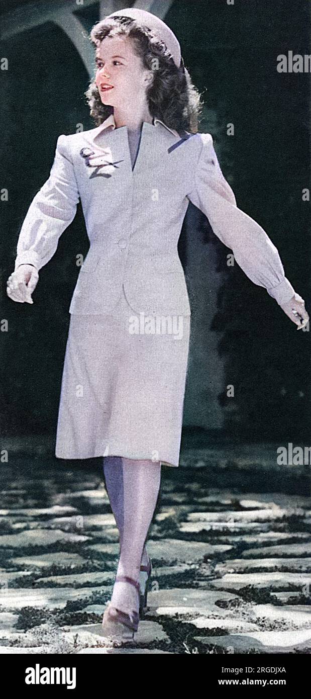 Un tempiale teenage di Shirley visto sull'insieme di 'da quando siete andato via.' Foto Stock