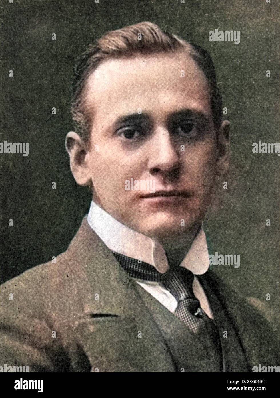 Sir Frederick Handley Page (1885 - 1962), pioniere dell'industria aeronautica, conosciuto come il padre del bombardiere pesante. Durante la prima guerra mondiale, sviluppò l'Handley Page o/100, che volò per la prima volta nel dicembre 1915, segnando l'inizio della reputazione della Handley Page per la costruzione di grandi aerei. Durante la guerra fu ulteriormente sviluppato nei bombardieri o/400 e o/1500. Foto Stock