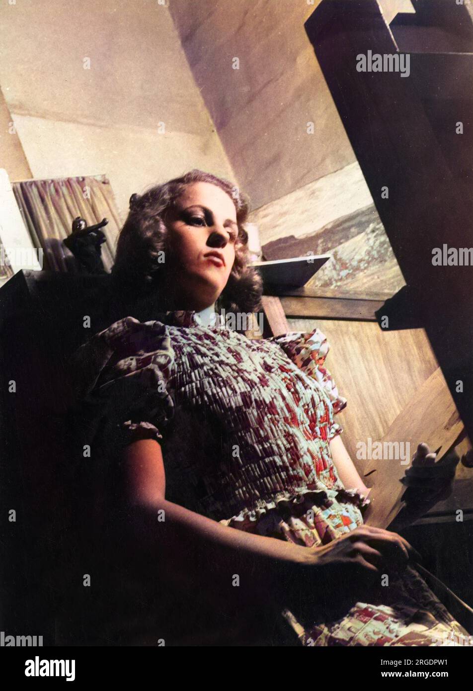 Anche l'attrice australiana YVONNE EAST è un'artista di talento, specializzata in studi alla testa. Nel vortice del successo del palcoscenico e dello schermo, non dimentica l'arte. Foto Stock