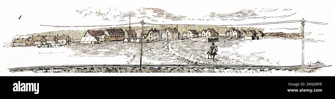 Vista generale di Regina, Saskatchewan, ex quartier generale della polizia a cavallo. Foto Stock