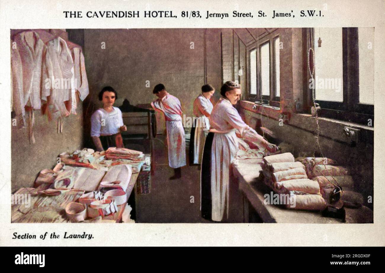 La lavanderia del Cavendish Hotel, 81-83 Jermyn Street, Londra Foto Stock