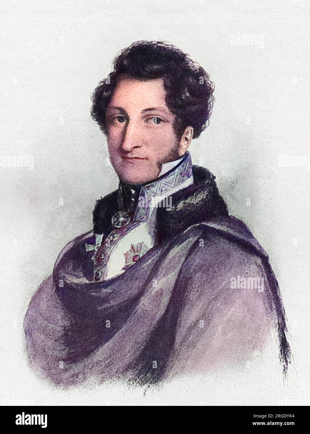 H.S.H. Ernesto i, duca di Sassonia-Coburgo-Gotha (1784-1844), padre di Alberto il Principe consorte della Regina Vittoria. Foto Stock