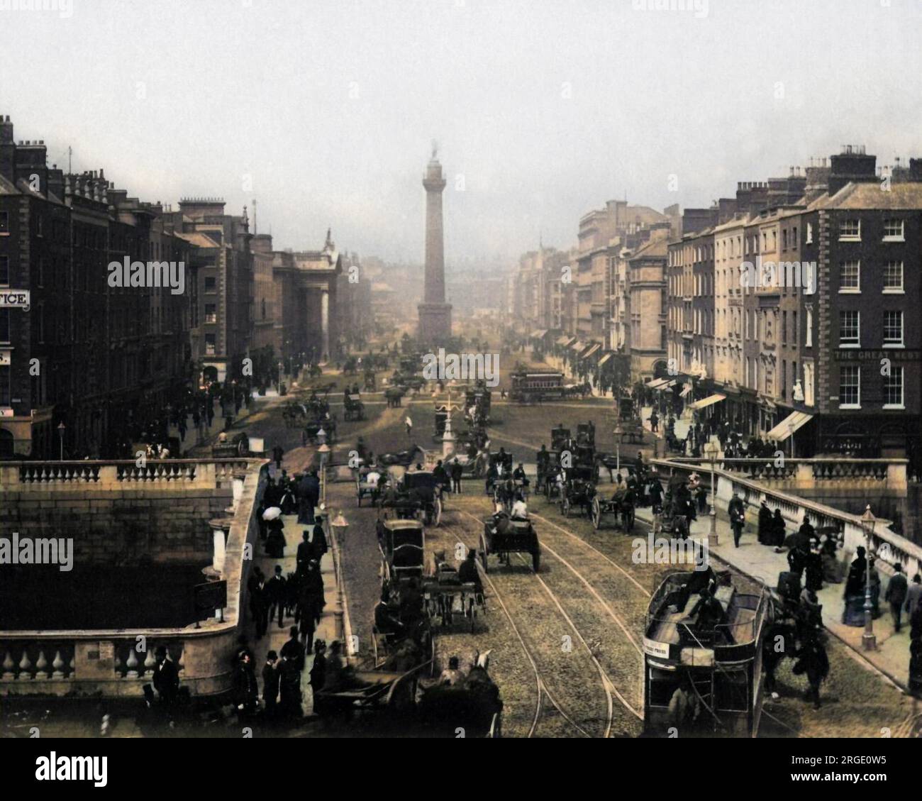 Sackville Street (ora o'Connell Street), Dublino, Irlanda. Foto Stock