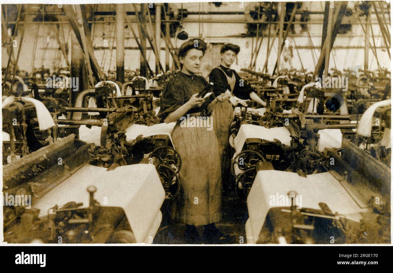 Lancashire Cotton Mill Girls - Rochdale Foto Stock