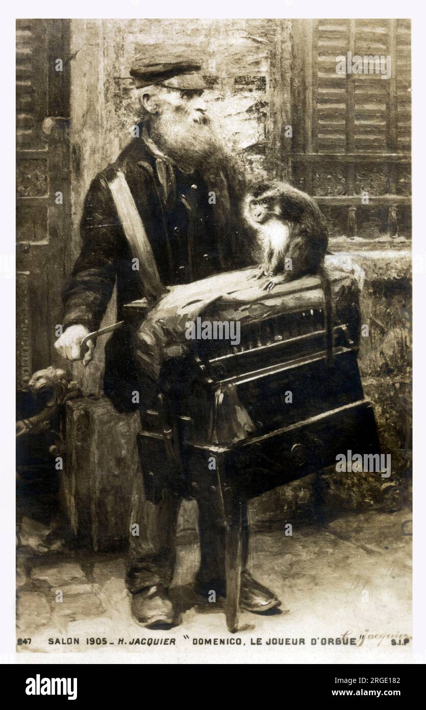 Domenico il suonatore di organo di Henri Jacquier (1878-1921). Foto Stock