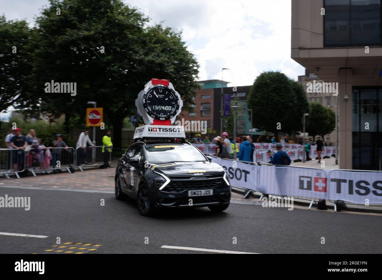 2023 UCI CYCLING WORLD CHAMPIONSHIPS - ROAD - Men Elite Road Race il 6 agosto 2023 nel centro di Glasgow Foto Stock