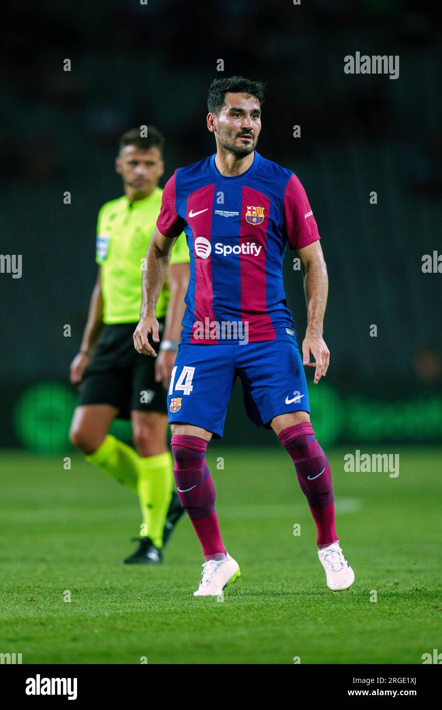 Barcellona, Spagna, 8 agosto 2023. Spain-Football-Joan Gamper Trophy tra FC Barcelona e Totthenham Hotspur. (14) Gündogan Credit: Joan G/Alamy Live News Foto Stock