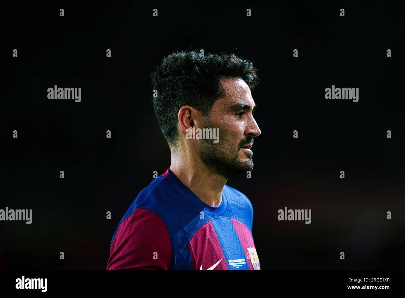 Barcellona, Spagna, 8 agosto 2023. Spain-Football-Joan Gamper Trophy tra FC Barcelona e Totthenham Hotspur. (14) Gündogan Credit: Joan G/Alamy Live News Foto Stock